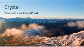  Presentation with amsterdam historical beautiful view - PPT theme enhanced with peaks panoramic view aerial wide background and a light blue colored foreground