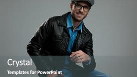  Presentation with leather - Theme enhanced with peaky - relaxed fashion man wearing leather background and a gray colored foreground