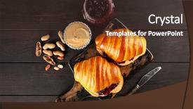  Presentation with peanut butter - Amazing slide set having peanut butter and jelly sandwich backdrop and a tawny brown colored foreground