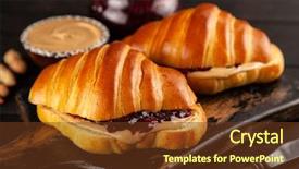  Presentation with peanut butter and jelly - Colorful slide deck enhanced with peanut butter and jelly sandwich backdrop and a tawny brown colored foreground