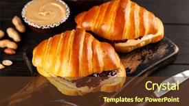  Presentation with peanut butter - Presentation theme having peanut butter and jelly sandwich background and a tawny brown colored foreground