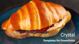  Presentation with peanut butter - Amazing slides having peanut butter and jelly sandwich backdrop and a ocean colored foreground