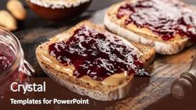  Presentation with peanut - Theme consisting of peanut butter and jelly sandwich background and a tawny brown colored foreground