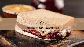  Presentation with peanut butter - PPT layouts consisting of peanut butter and jelly sandwich background and a coral colored foreground