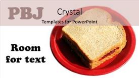  Presentation with peanut butter - PPT theme having peanut butter and jelly sandwich background and a soft green colored foreground