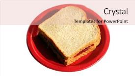  Presentation with peanut butter and jelly - Audience pleasing slide set consisting of peanut butter and jelly sandwich backdrop and a lemonade colored foreground