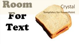 Presentation with peanut butter - Slide deck having peanut butter and jelly sandwich background and a cream colored foreground