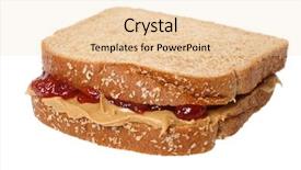  Presentation with peanut butter - Slide deck featuring peanut butter and jelly sandwich background and a lemonade colored foreground