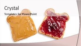  Presentation with peanut butter - Cool new PPT theme with peanut butter and jelly sandwich backdrop and a white colored foreground