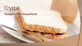  Presentation with peanut butter - Colorful presentation enhanced with peanut butter and jelly sandwich backdrop and a  colored foreground