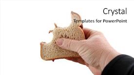  Presentation with peanut butter - Presentation enhanced with peanut butter and jelly background and a white colored foreground