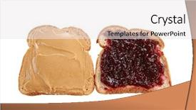  Presentation with peanut butter - Cool new presentation theme with peanut butter and raspberry jelly backdrop and a white colored foreground
