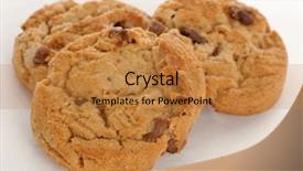  Presentation with peanut butter - Amazing PPT layouts having peanut butter chocolate chunk cookies backdrop and a gold colored foreground