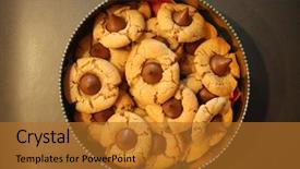  Presentation with peanut butter - Presentation having peanut butter cookies peanut butter background and a gold colored foreground