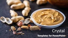  Presentation with peanut butter - Slide set consisting of peanut-butter-in-bowl background and a wine colored foreground