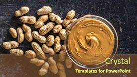  Presentation with peanut butter - Amazing theme having peanut-butter-in-bowl backdrop and a tawny brown colored foreground