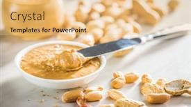  Presentation with peanut butter - Presentation design consisting of peanut-butter-in-bowl background and a lemonade colored foreground