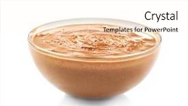  Presentation with peanut butter - PPT theme having peanut butter in glass bowl background and a cream colored foreground