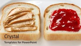 Presentation with peanut butter - Colorful presentation enhanced with peanut butter jelly sandwich backdrop and a coral colored foreground