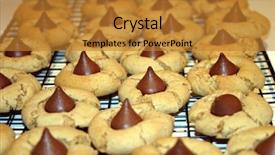  Presentation with peanut butter - Presentation consisting of peanut butter kisses my wifes cookies tasty background and a gold colored foreground