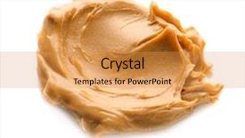  Presentation with peanut butter healthy spread - Theme with peanut butter on white background background and a gold colored foreground