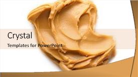  Presentation with peanut butter healthy spread - PPT layouts with peanut butter on white background background and a yellow colored foreground