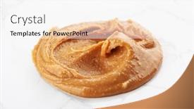  Presentation with peanut butter - Slide deck consisting of peanut-butter-on-white-marble background and a white colored foreground