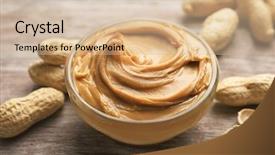  Presentation with peanut butter - Audience pleasing slides consisting of peanut butter on wooden background backdrop and a lemonade colored foreground