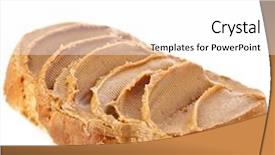  Presentation with peanut butter - Cool new presentation theme with peanut butter sandwich and peanuts backdrop and a white colored foreground