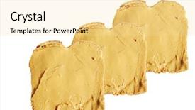  Presentation with peanut butter - Colorful presentation enhanced with peanut butter toast isolated backdrop and a blonde colored foreground