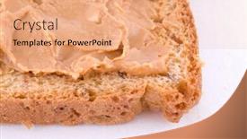  Presentation with peanut butter - Amazing slides having peanut butter backdrop and a coral colored foreground