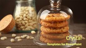  Presentation with peanut - Beautiful presentation featuring peanut cookies with nuts on wooden table backdrop and a tawny brown colored foreground