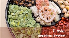  Presentation with chinese new year lunar - Colorful theme enhanced with peanut culture - assorted chinese snack tray backdrop and a  colored foreground