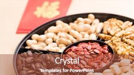  Presentation with china culture - Slide set with peanut culture - chinese snack box for china background and a red colored foreground
