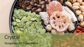  Presentation with chinese culture - Cool new PPT layouts with peanut culture - chinese snack tray for lunar backdrop and a  colored foreground