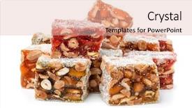  Presentation with nuts - PPT theme enhanced with peanut culture - group of delights with nuts background and a lemonade colored foreground