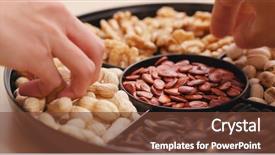  Presentation with chinese culture - Audience pleasing slides consisting of peanut culture - hand taking snack from chinese backdrop and a tawny brown colored foreground