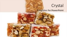  Presentation with peanut - Beautiful presentation theme featuring peanut culture - stack of turkish delight sweets backdrop and a yellow colored foreground