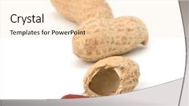  Presentation with peanut - Beautiful presentation design featuring peanut isolated on white background backdrop and a  colored foreground