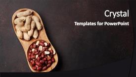  Presentation with peanut - Theme with peanut nuts in bowl top background and a  colored foreground