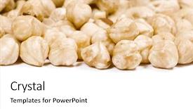  Presentation with lavendar bunch - Presentation featuring peanut plant - bunch of hazelnuts background and a white colored foreground