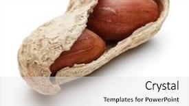  Presentation with peanut shell - Cool new presentation with peanut pod or arachis isolated backdrop and a white colored foreground