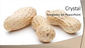  Presentation with frames isolated on white brown - Presentation consisting of peanut pod or arachis isolated background and a white colored foreground