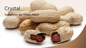  Presentation with peanut - Beautiful presentation design featuring peanut pod or arachis isolated backdrop and a lemonade colored foreground