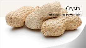  Presentation with peanut oil - Slide deck enhanced with peanut pod or arachis isolated background and a  colored foreground