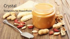  Presentation with peanut butter - Cool new presentation with peanuts background - creamy peanut butter on wooden backdrop and a lemonade colored foreground