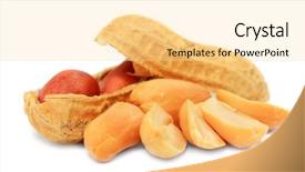  Presentation with peanuts - PPT theme enhanced with peanuts - close up with shallow dof background and a blonde colored foreground