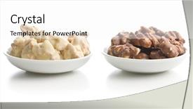 Presentation with white chocolate - Presentation enhanced with peanuts covered white and dark background and a white colored foreground