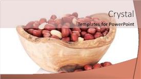 Presentation with peanuts - Amazing presentation theme having peanuts in bowl isolated on white background backdrop and a soft green colored foreground