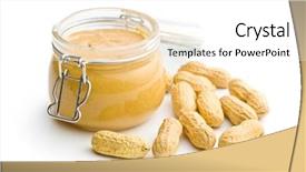  Presentation with peanut butter - Presentation design having peanuts isolated on white background background and a white colored foreground